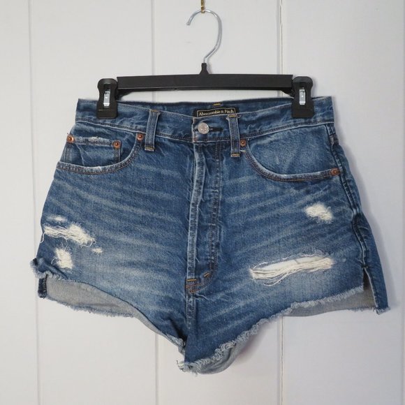 Abercrombie & Fitch - Jean Shorts Distressed Size 26 - Picture 1 of 4